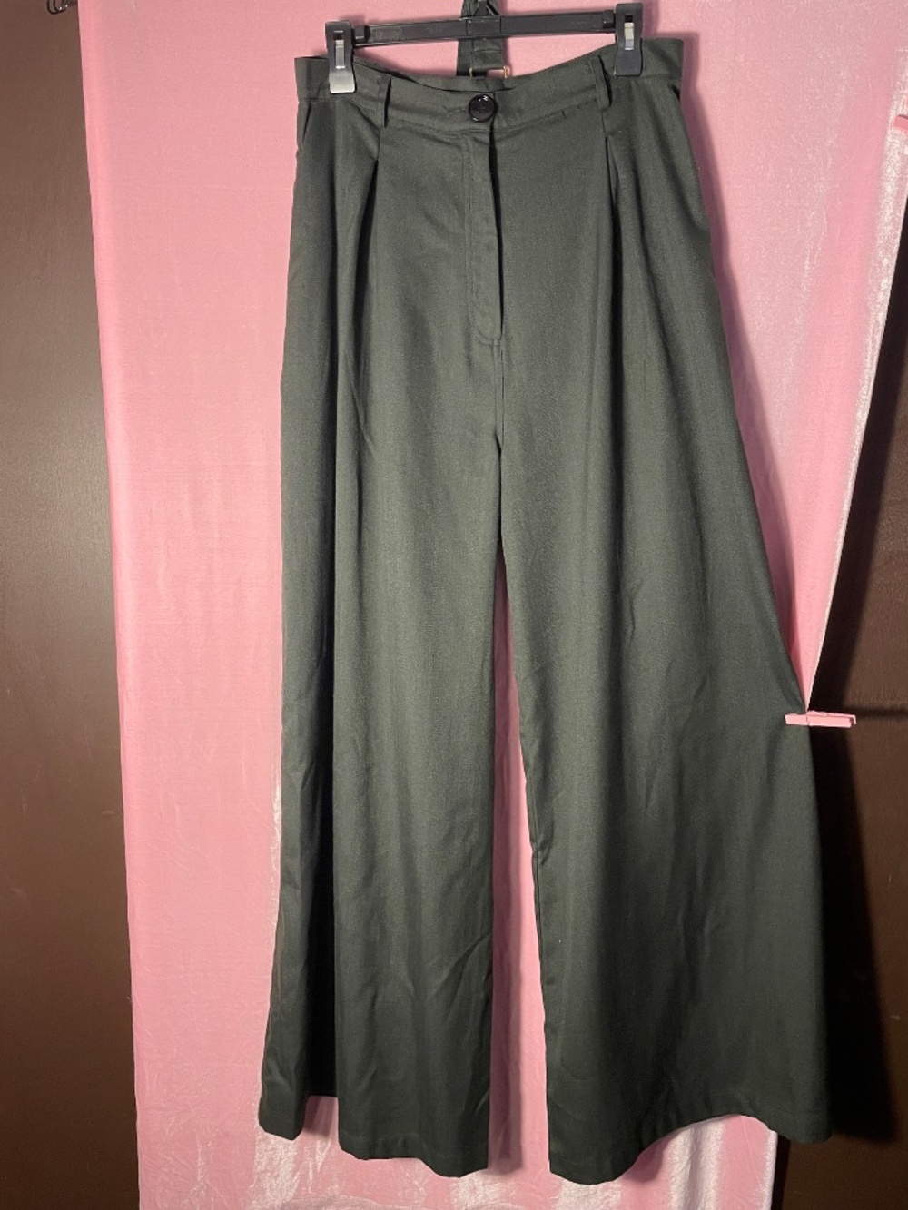 Collectif Vintage L Sz.10 1940's style Glynda trousers in dark loden green